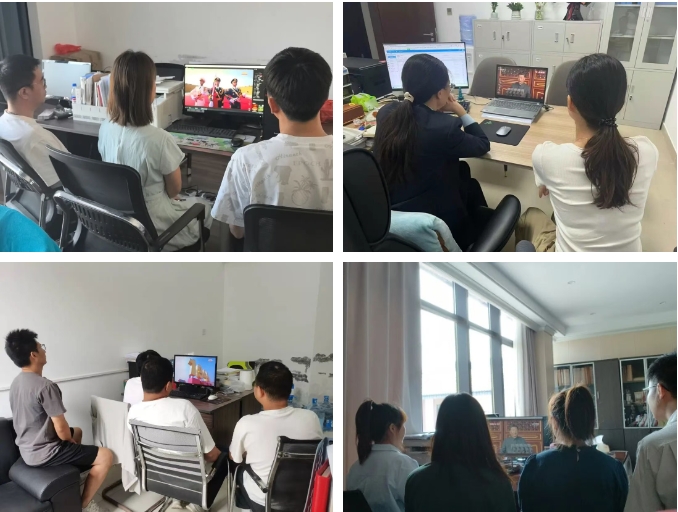 市城投集团集中收听收看纪念中国人民抗日战争暨世界反法西斯战争胜利80周年大会